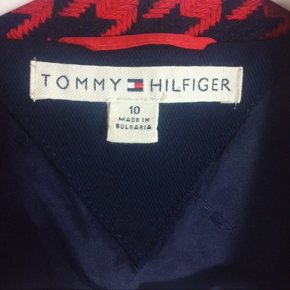 Tommy Hilfiger Houndstooth Moto Biker Jacket - Picture 2 of 5